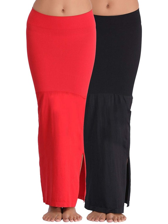 PACK OF 2 Saree Shapewear Women's Stretchable Skirt Petticoat