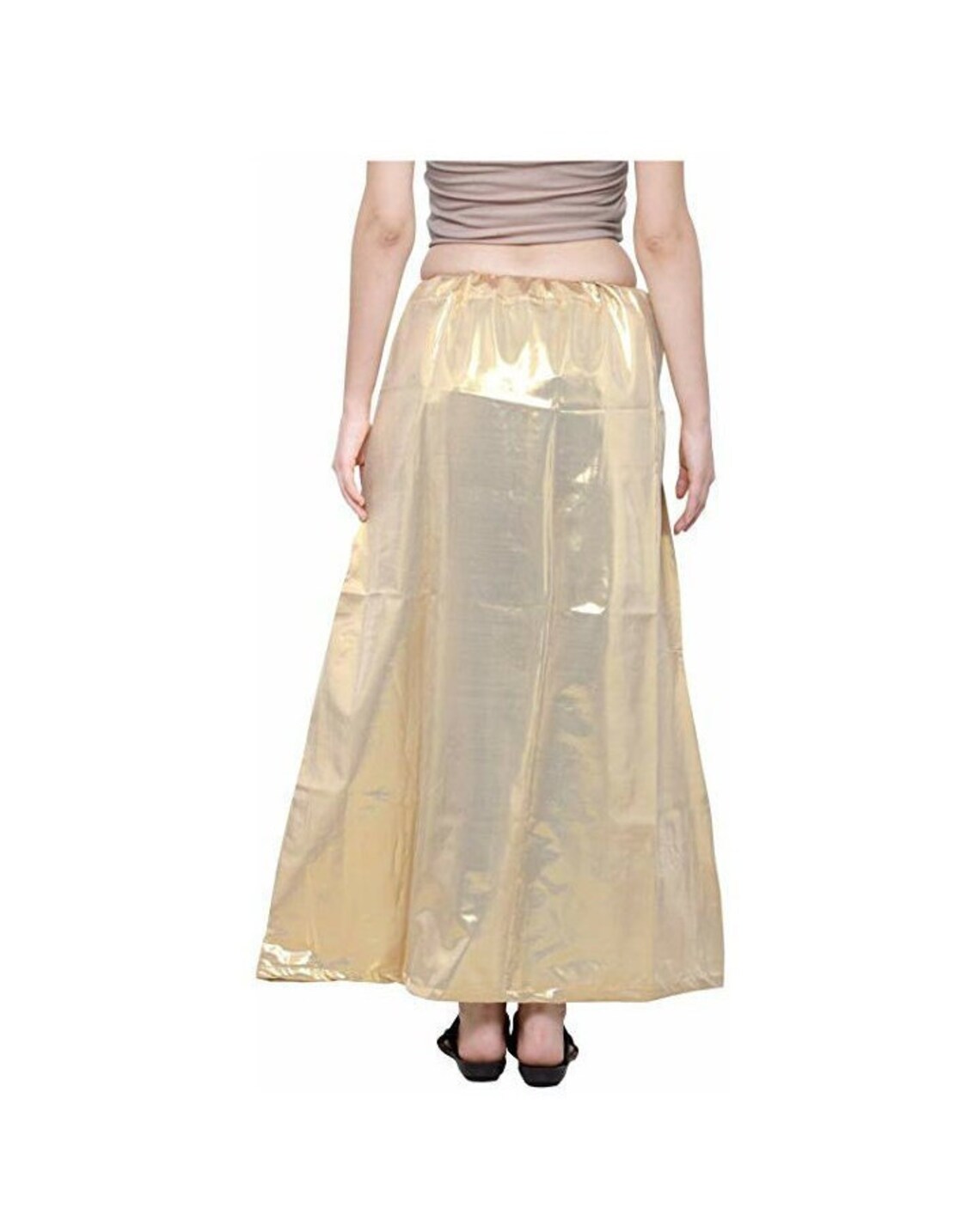 Free Shipping Ready Made Golden Shimmer Women Petticoats Satin
