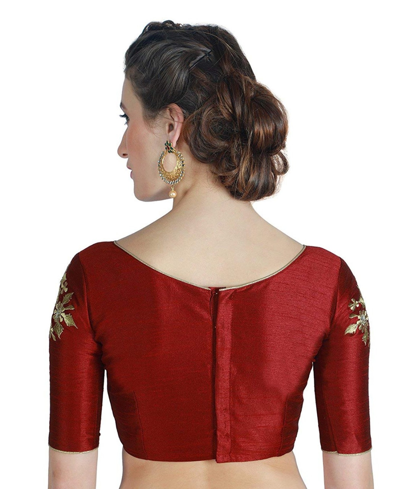 maroon full sleeves blouse