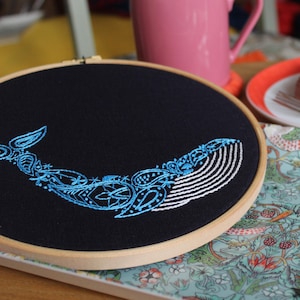 Whale Embroidery Pattern PDF for Beginners Embroidery Digital Download Embroidery Instructions Download
