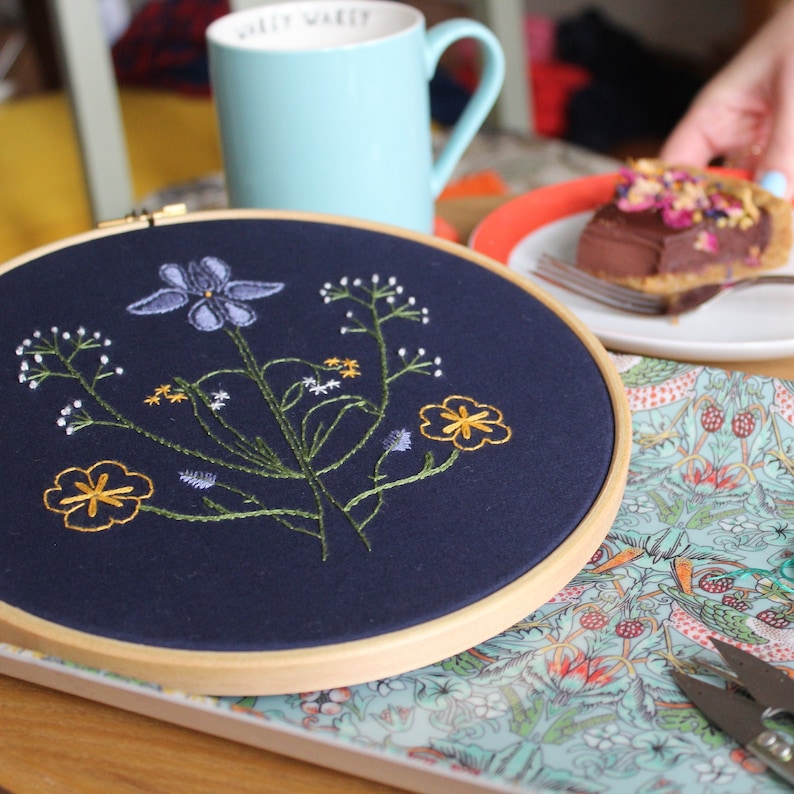 Botanical Embroidery Kit Craft Kit for Beginners Paisley Etsy UK