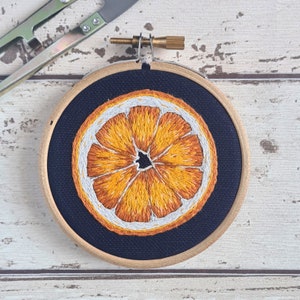 Orange Needle Painting kit, Needle painting kit for beginners, embroidery kit, thread painting kit, orange fruit embroidery kit