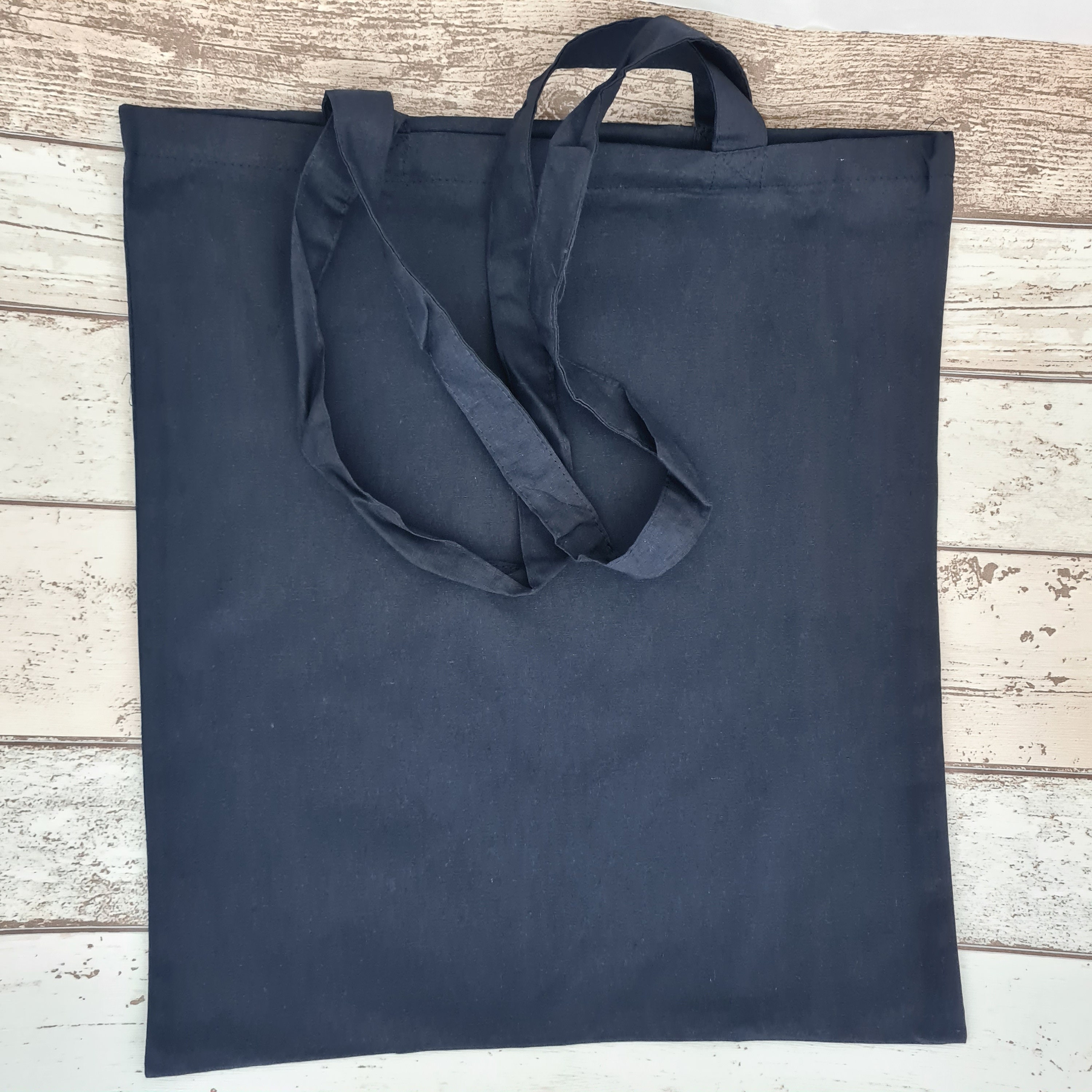 Navy Tote Bag Cotton - Etsy UK