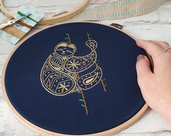 Sloth Embroidery Pattern PDF for Beginners Embroidery Digital Download Embroidery Instructions Download