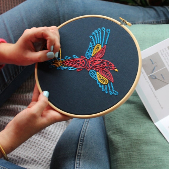 Stick and Stitch Embroidery Pattern Birds, Sulky, Stitched Stories, 8  in-the-hoop design