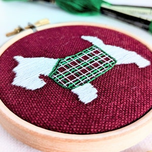 Scotty Dog Mini Embroidery Kit Stickpackung für Anfänger Scotty Dog Stickdatei Scottish Embroidery kit Bild 4