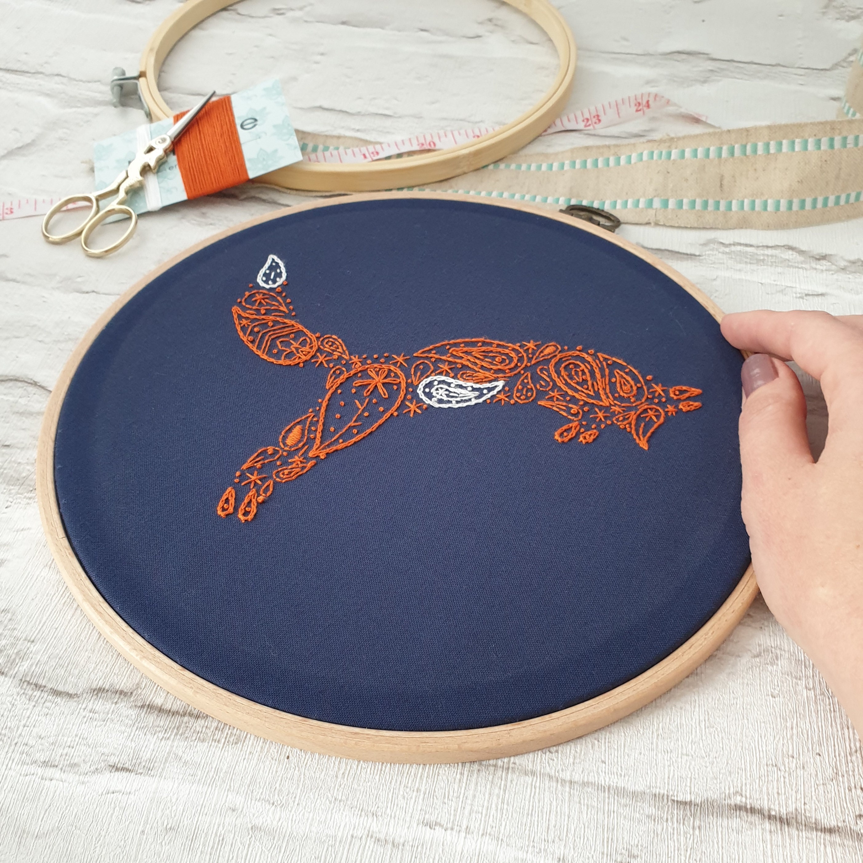 Fox Embroidery Pattern PDF for Beginners Embroidery Digital Download ...