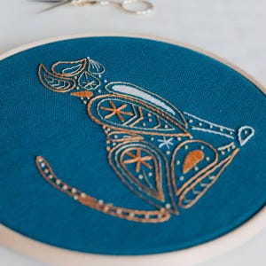 Cat Embroidery Pattern PDF for Beginners Embroidery Digital Download Embroidery Instructions Download