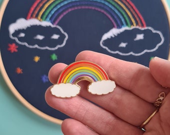 Rainbow Magnetic Needle Minder for Embroidery, Cross Stitch and Sewing, Enamel Needle Craft Accessory