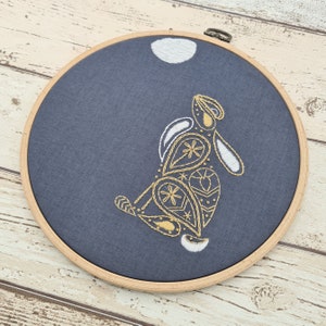 Hare Embroidery Pattern PDF for Beginners Embroidery Digital Download Embroidery Instructions Download