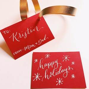 Urlaub Geschenk-Tags/Custom Geschenkanhänger Tags/Kalligraphie Geschenk