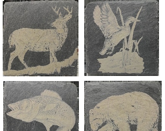 Wildlife - Slate Coaster Set