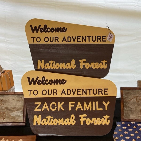 National Forest Personalized Sign Etsy