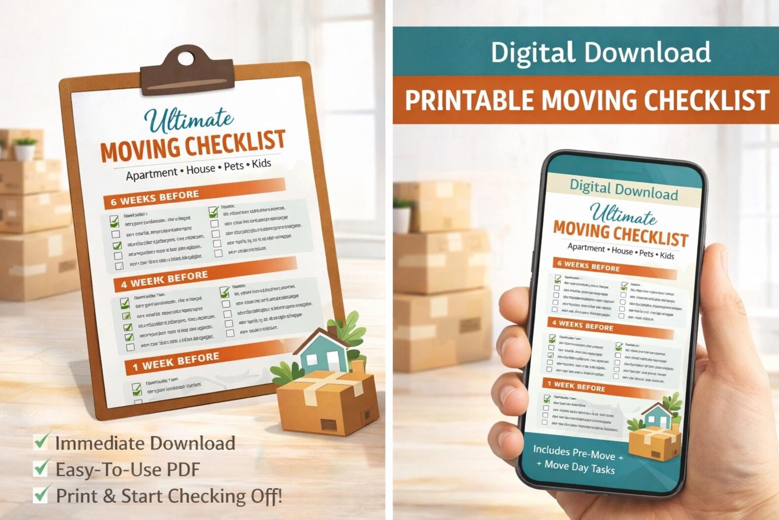 Ultimate Printable Moving Checklist and Planner - Etsy