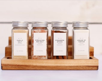 Minimalistic Modern Spice Jar Labels - Waterproof Labels - Pantry Organization