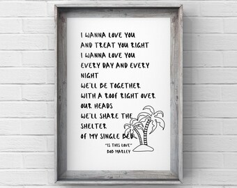 Love The Life You Live Live The Life You Love Bob Marley Etsy