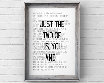 Just The Two Of Us Etsy