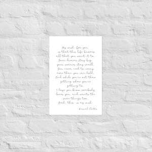 My Wish Rascal Flatts Country Song Quote Music Lyrics Wall Hanging Art Print | Poster Print - Etsy
