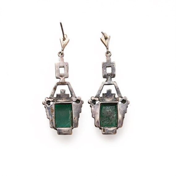 Boucles D'oreilles Vintage Années 50/60 En Argent Massif Avec Marcassites - Style Rétro élégant - Fermoir Clip
