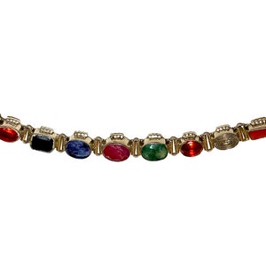 Bracelet in silver and semi-precious stones