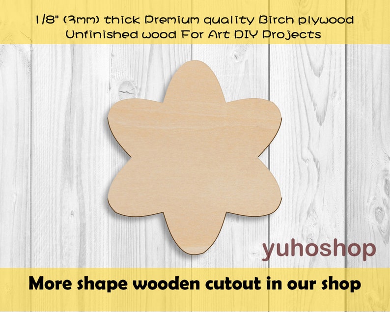 Buddly Crafts Botones Madera Copo De Nieve 25 mm 40 un.