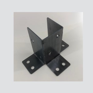 PostHugger™ Three-Sided Post Bases AND MORE For 4x4 Wood Posts | Shop Table Pergola Brackets | 1/8" Plate Steel USA