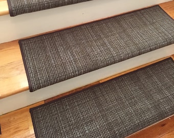 Traverse Earth (and Other Colors) True Bullnose® Padded Carpet Stair Tread - For Safety Comfort Dog Cat Pet (Sold Each)