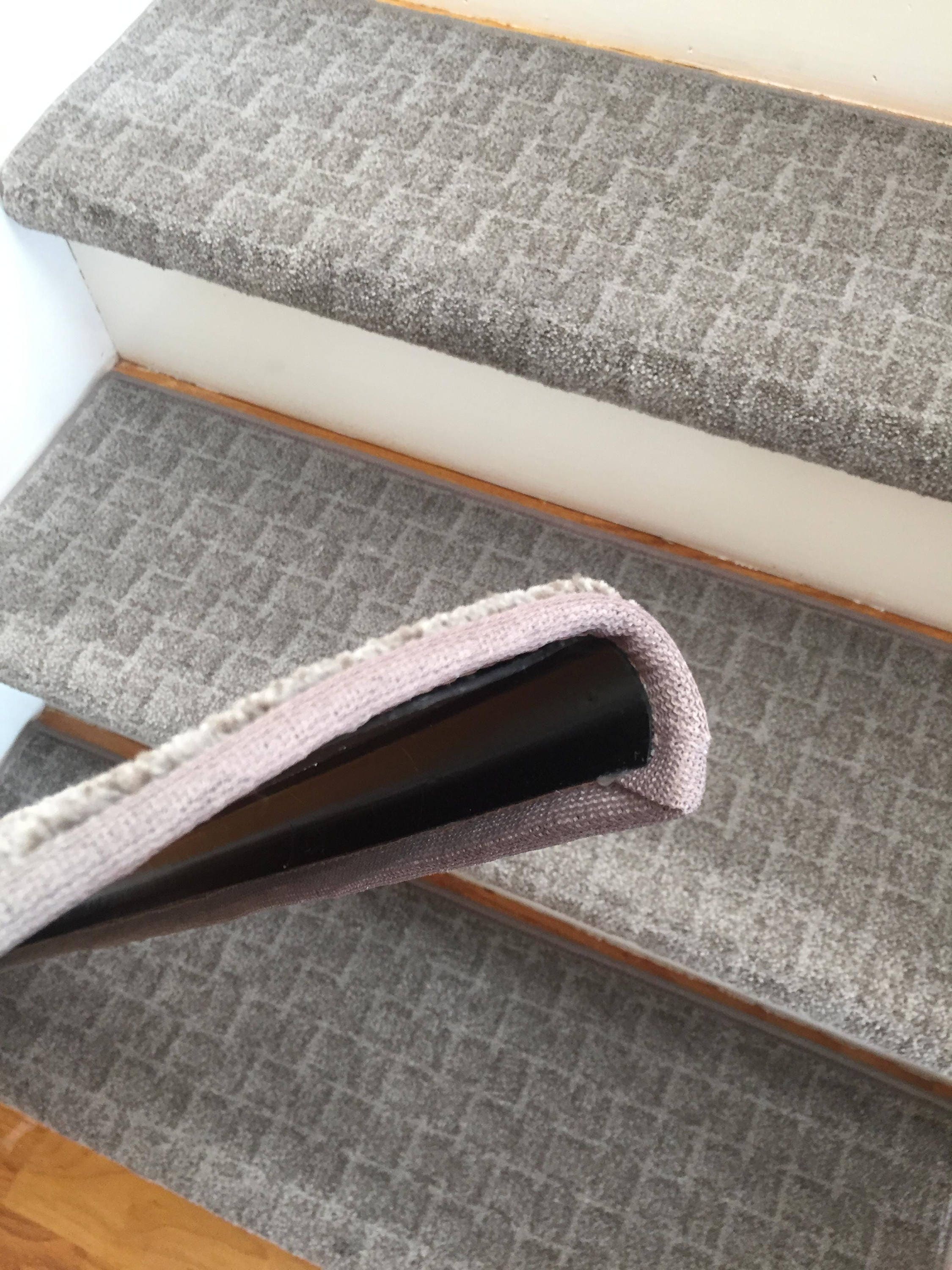 Patricia's Custom True Bullnose™ Padded Carpet Stair Treads made with