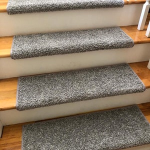 Ready to ship!  Lazy Days Concrete True Bullnose® Padded Carpet Stair Treads (Sold Individually)