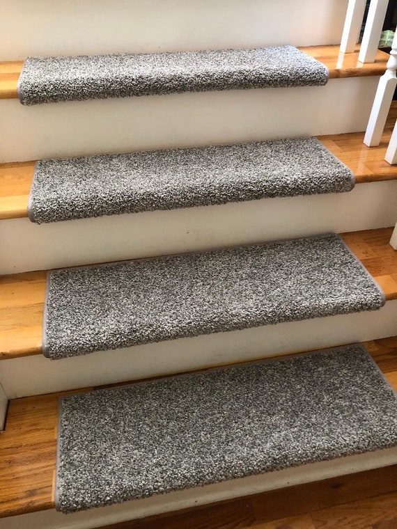 Ready to ship!  Lazy Days Concrete True Bullnose® Padded Carpet Stair Treads (Sold Individually)