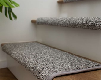 Lazy Days Cloud True Bullnose® Padded Carpet Stair Treads Runner Replacement for Style, Comfort and Safety (Sold Each)