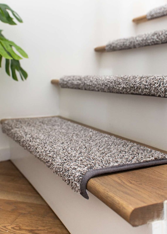 SALE BOX SETS! - Sets of 5 Lazy Days Stone Path True Bullnose® Padded Carpet Stair Treads 27" & 31" wide by 10" deep