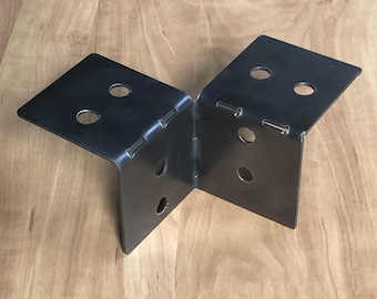 PostHugger™ Double Inside Corner Brackets AND MORE For 6x6 Wood Posts | Shop Table Pergola Brackets | 1/8" Plate Steel USA