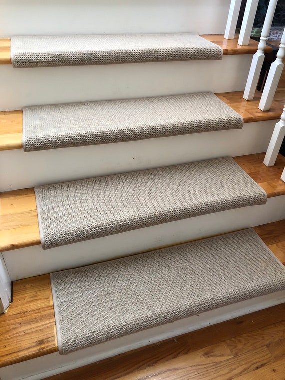 Ready to Ship! Manchester Linen EccoTex Wool! - True Bullnose™ Stair Treads 31" Wide x 10" Deep (sold individually)