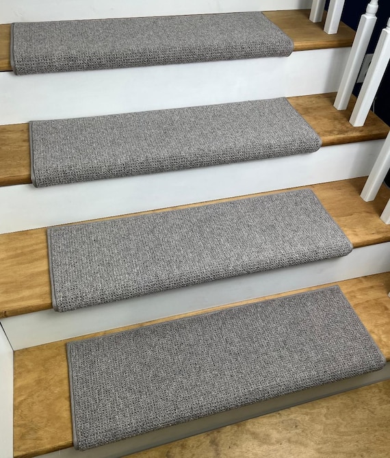 Washington Square La Paloma (plus other colors) 100% Wool! True Bullnose® Padded Carpet Stair Tread (Sold Each)