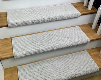 Arden Park Cloudy Day (Plus other color) True Bullnose® Carpet Stair Tread Sold Each