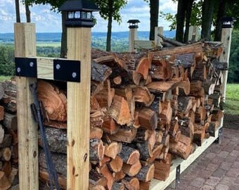 Posthugger 14 Pc Firewood Cradle Wood Log Rack Bracket Set for