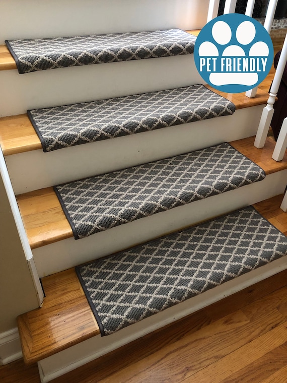 Springer's Point Pepperdock (Plus Other Colors) Pet Friendly True Bullnose® Padded Carpet Stair Tread (Sold Each)