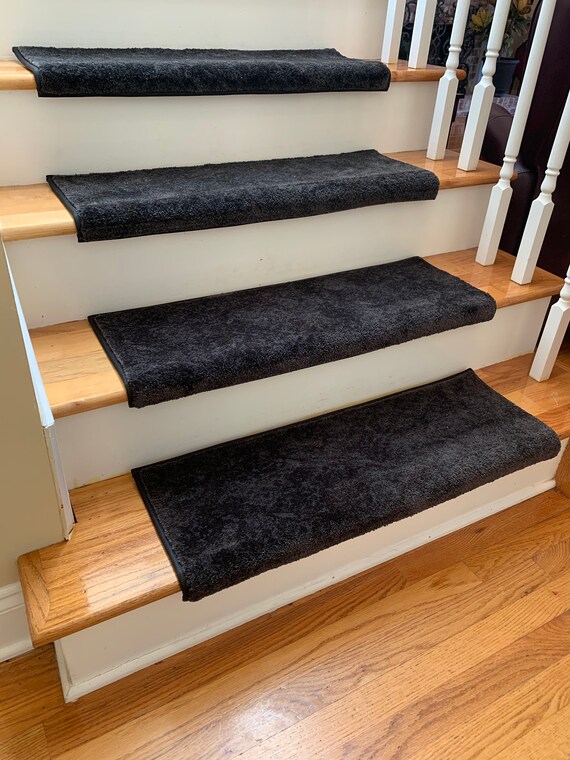 Free Spirit Wrought Iron PET FRIENDLY with Life Guard Backing True Bullnose™ Carpet Padded Stair Tread Runner Replacement (Sold Each)