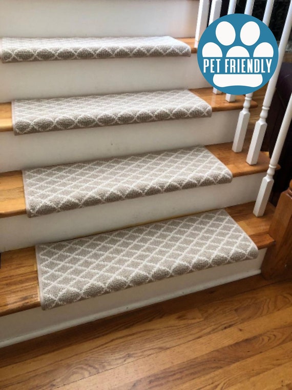 Springer's Point Mohair (Plus Other Colors) Pet Friendly True Bullnose® Padded Carpet Stair Tread (Sold Each)