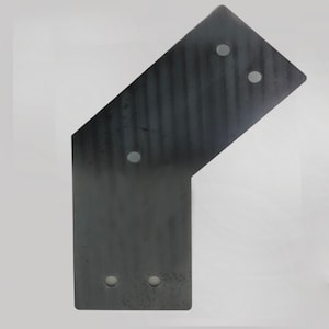 PostHugger™ Flat & Bent Knee Brace Brackets For 6x6 (5.5&quot;x5.5&quot;) Wood Posts | 45-Degree Angle | 1/8&quot; Plate Steel USA