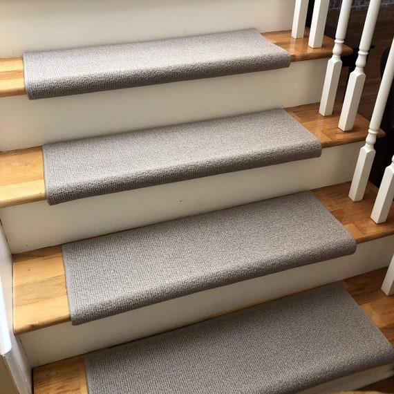 SALE BOX SET! Set of 14 Intuition Silverton 100% New Zealand Wool Padded True Bullnose™ Stair Treads 24" Wide X 10" Deep