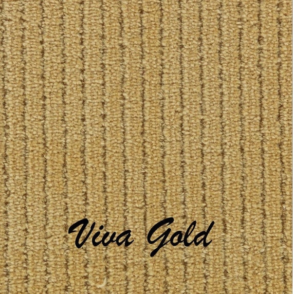 SALE BOX SET! Set of 15 Palladian Viva Gold 100% New Zealand Wool True Bullnose® Padded Stair Treads 27" Wide X 10" Deep