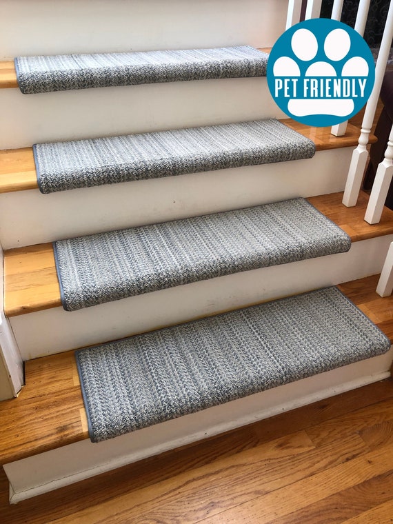 Marquet Ocean Breeze Pet Friendly True Bullnose® Padded Carpet Stair Tread (Sold Each)