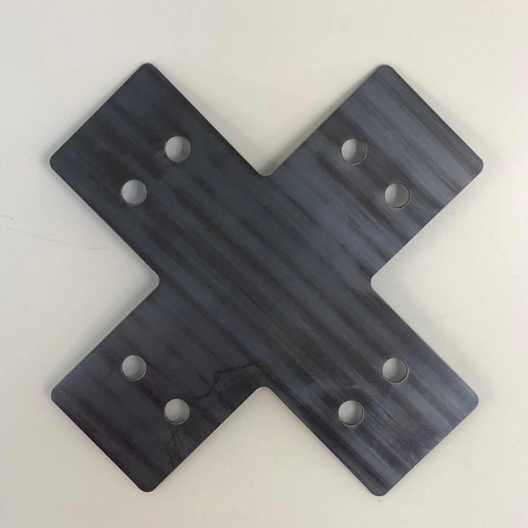 Rasugarlary 135-Degree Steel Flat Bracket, 4 Pcs Angled Brackets Fixing Mending Plates, Black Repair Plate Corner Brace With Screws Set For Wood Lumber Timber Connectors