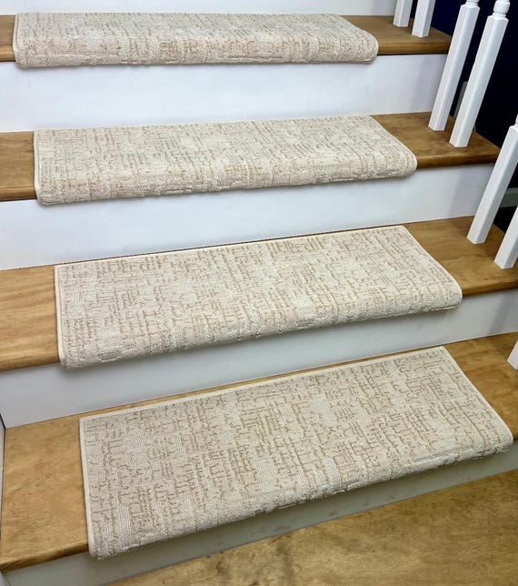 Private Retreat Cashmere 100% ANSO® High Performance Nylon True Bullnose® Carpet Stair Tread Runner Style Comfort & Safety (Sold Each)