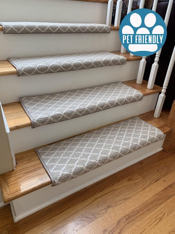 Springer's Point Almond Pet Friendly True Bullnose® Padded Carpet Stair Tread (Sold Each)