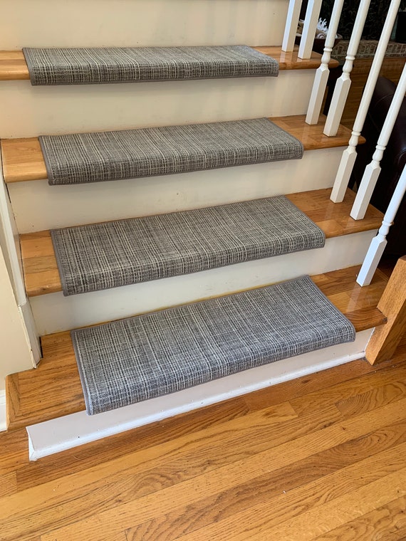 Traverse Flannel (and Other Colors) True Bullnose® Padded Carpet Stair Tread - For Safety Comfort Dog Cat Pet (Sold Each)