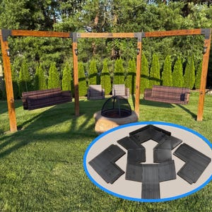 PostHugger™ 12 pc Partial-Hexagon Pergola Bracket Set |  For 6x6 (5.5"x5.5") Posts | 1/8" Plate Steel Made In USA
