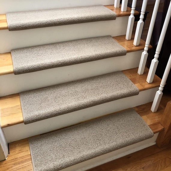 Charade Tussah 100% New Zealand Wool! - True Bullnose® Padded Carpet Stair Tread (Sold Each)